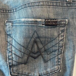 7 for all mankind “A” pocket bootcut jeans, size 30